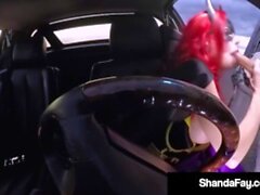 Busty BatGirl Shanda Fay Sucks Cock Roadside!