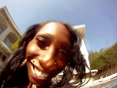 Black tranny jerking outdoor