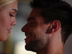 Horny shemale blonde lets her guy mistress fuck her wet ass