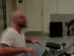 Horny shemale get her ass licked and barebacked by gym buddy