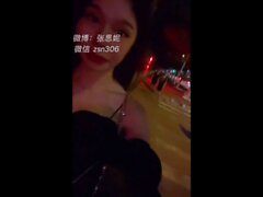very cute and shy asian Ladyboy jerking off in public places and cum