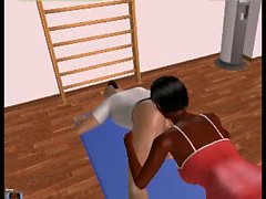 Big dick black girl in 3d