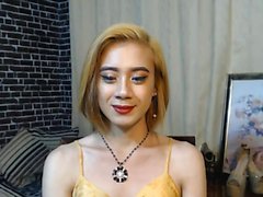 Hot Asian Tranny Plays Her Sweet Cock