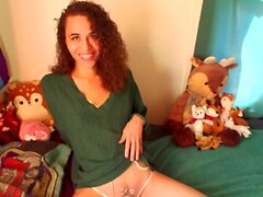 Cute girl with small tits loves hot webcam masturbation