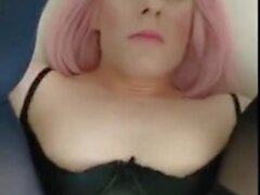pink wig sissy slut transvestite fucked hard and humili
