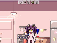 Cartoon futanari, futa, pixel