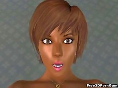 Sexy 3D cartoon babe getting fucked by a shemale